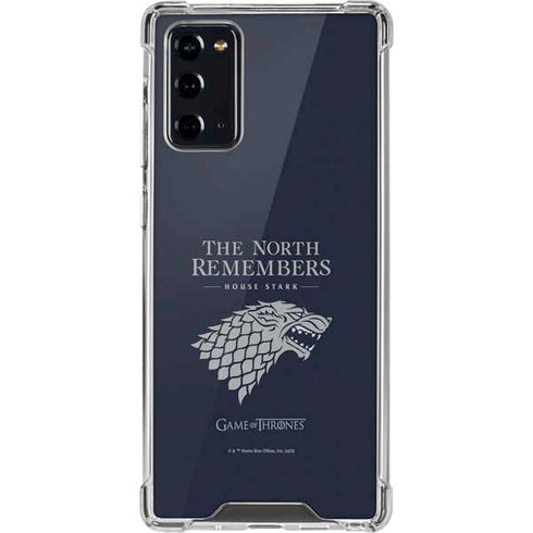 Game of Thrones: House Stark The North Remembers Galaxy Note20 5G Clear Case