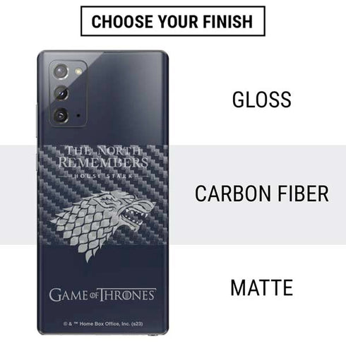 Game of Thrones: House Stark The North Remembers Galaxy Note20 5G Skin