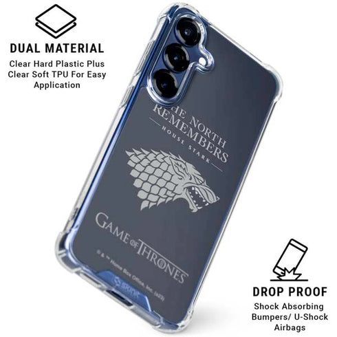 Game of Thrones: House Stark The North Remembers Galaxy S25 Plus Clear Case