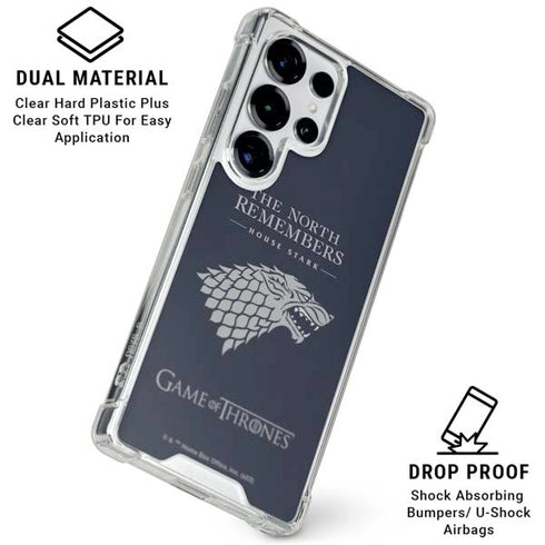 Game of Thrones: House Stark The North Remembers Galaxy S26 Ultra Clear Case