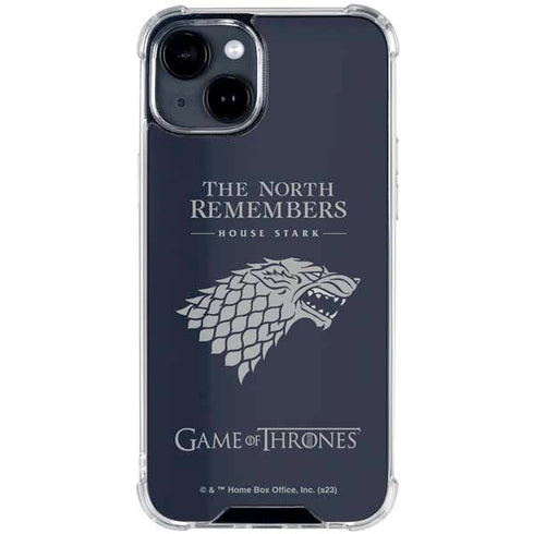 Game of Thrones: House Stark The North Remembers iPhone 15 Plus Clear Case