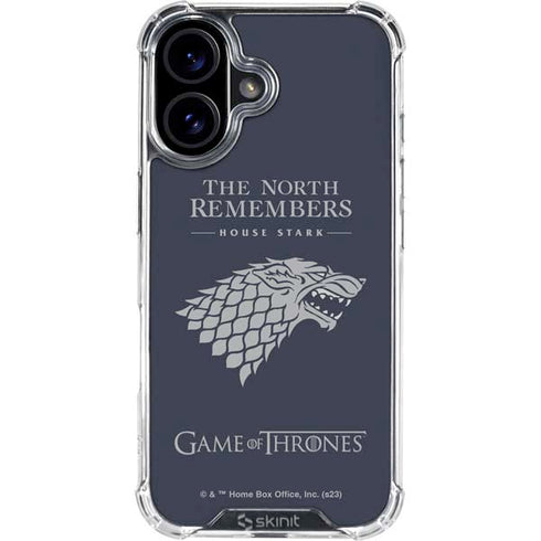 Game of Thrones: House Stark The North Remembers iPhone 16 Plus Clear Case
