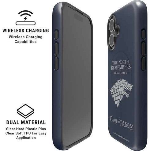 Game of Thrones: House Stark The North Remembers iPhone 16 Plus Magsafe Impact Case