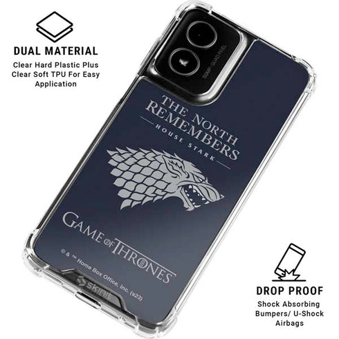 Game of Thrones: House Stark The North Remembers Moto G Power 5G (2024) Clear Case