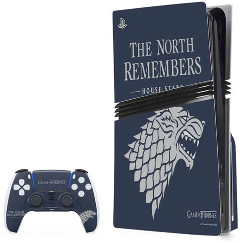 Game of Thrones: House Stark The North Remembers PS5 Pro Disk Bundle Skin
