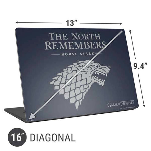 Game of Thrones: House Stark The North Remembers Universal Laptop 16in (13 x 9.4in) Skin