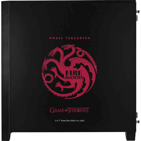 Game of Thrones: House Targaryen Corsair 4000D Tempered Glass Mid-Tower ATX Case Skin