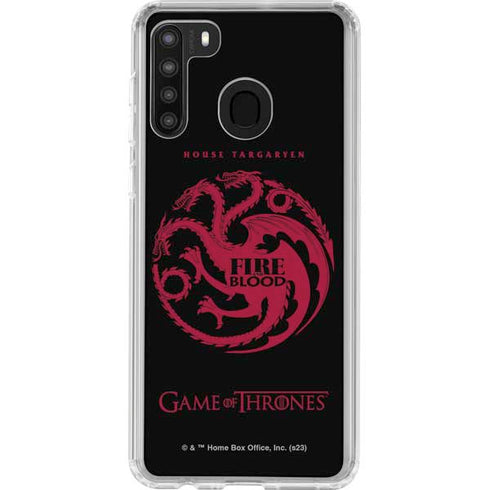 Game of Thrones: House Targaryen Galaxy A21 Clear Case