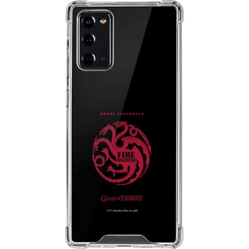 Game of Thrones: House Targaryen Galaxy Note20 5G Clear Case