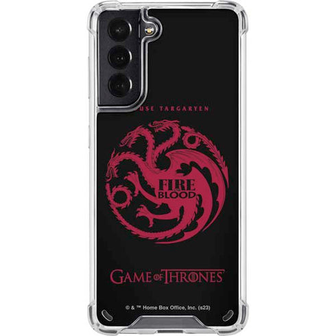 Game of Thrones: House Targaryen Galaxy S21 5G Clear Case