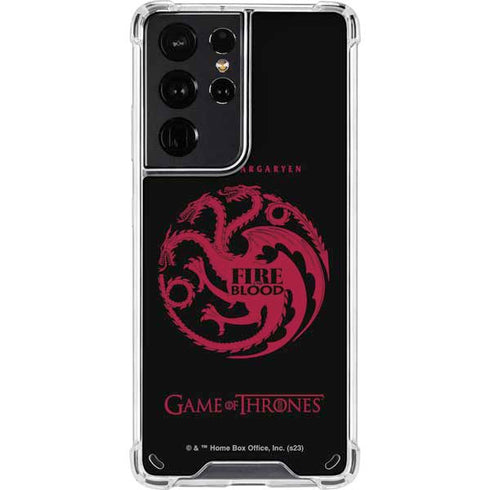 Game of Thrones: House Targaryen Galaxy S21 Ultra 5G Clear Case
