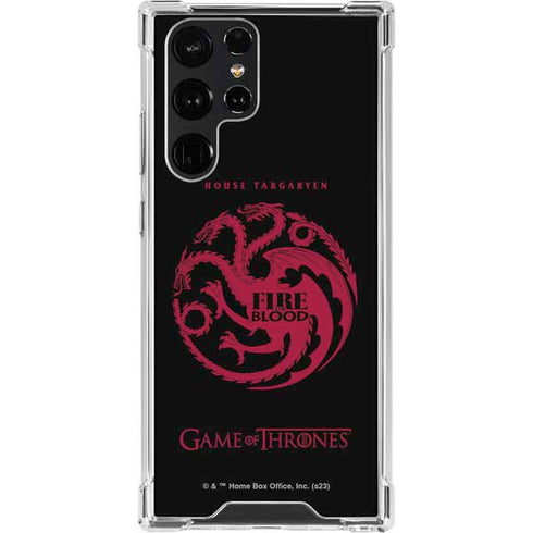 Game of Thrones: House Targaryen Galaxy S22 Ultra Clear Case