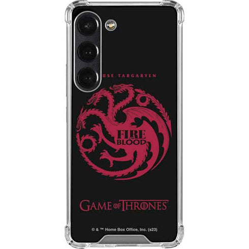 Game of Thrones: House Targaryen Galaxy S23 Clear Case