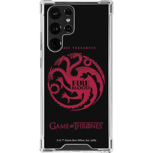 Game of Thrones: House Targaryen Galaxy S23 Ultra Clear Case