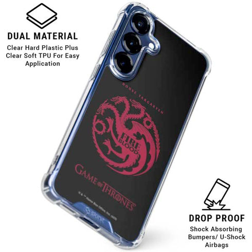 Game of Thrones: House Targaryen Galaxy S25 FE Clear Case