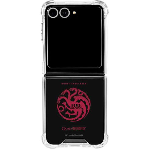 Game of Thrones: House Targaryen Galaxy Z Flip7 Clear Case