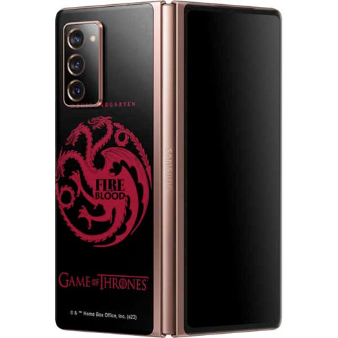 Game of Thrones: House Targaryen Galaxy Z Fold2 5G Skin