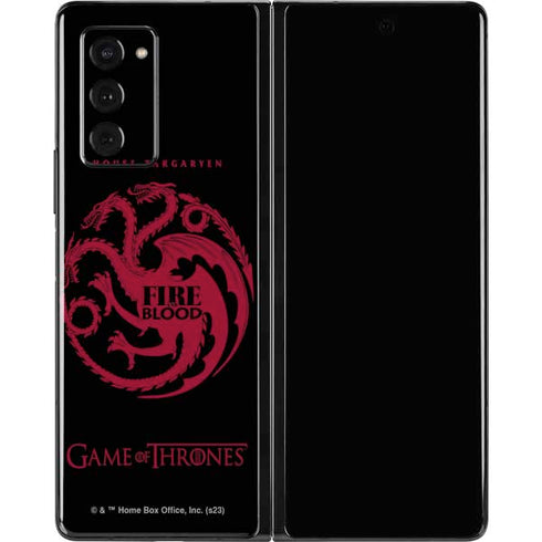 Game of Thrones: House Targaryen Galaxy Z Fold2 5G Skin