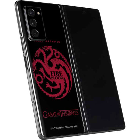 Game of Thrones: House Targaryen Galaxy Z Fold2 5G Skin
