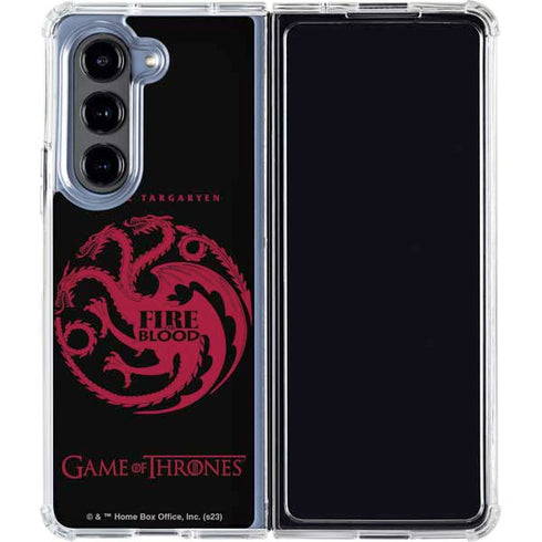 Game of Thrones: House Targaryen Galaxy Z Fold5 5G Clear Case