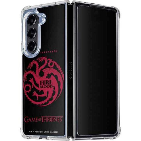 Game of Thrones: House Targaryen Galaxy Z Fold5 5G Clear Case