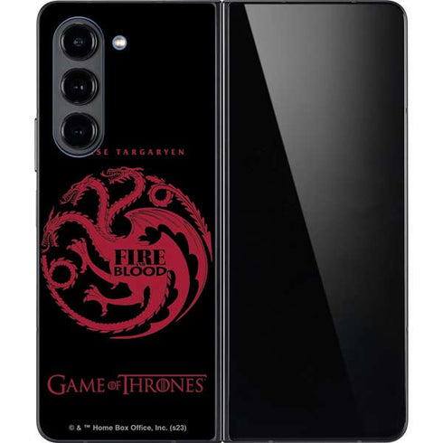 Game of Thrones: House Targaryen Galaxy Z Fold5 5G Skin