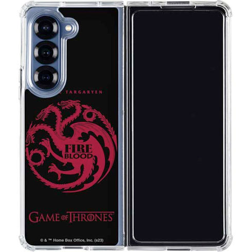 Game of Thrones: House Targaryen Galaxy Z Fold6 Clear Case