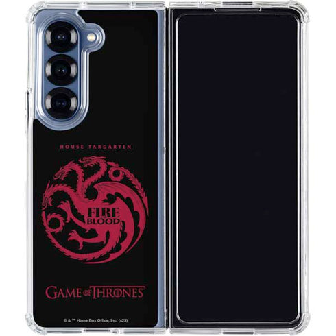 Game of Thrones: House Targaryen Galaxy Z Fold7 Clear Case