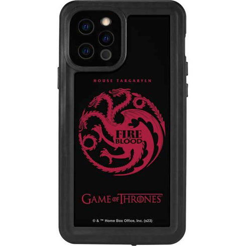 Game of Thrones: House Targaryen iPhone 12 Pro Waterproof Case