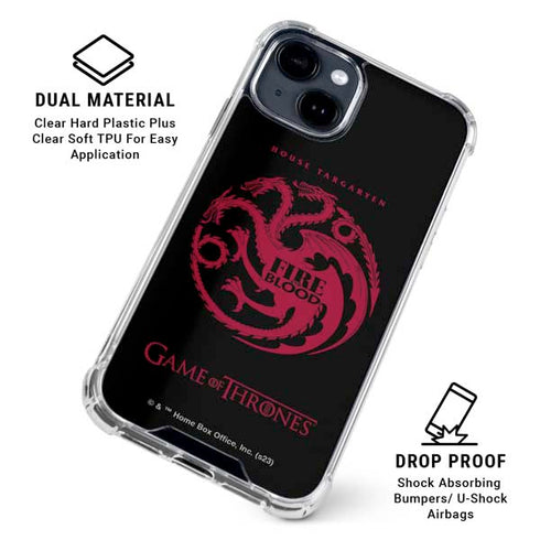 Game of Thrones: House Targaryen iPhone 14 Plus Clear Case