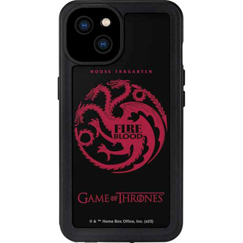 Game of Thrones: House Targaryen iPhone 15 Plus Waterproof Case