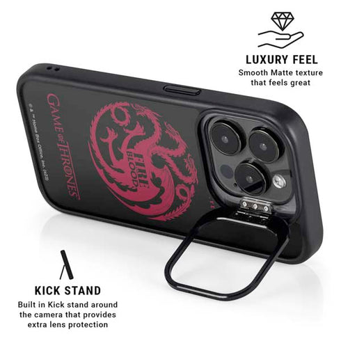 Game of Thrones: House Targaryen iPhone 15 Pro Kickstand Case