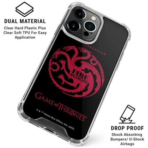Game of Thrones: House Targaryen iPhone 15 Pro Max Clear Case