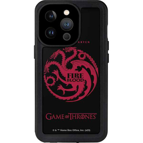 Game of Thrones: House Targaryen iPhone 15 Pro Waterproof Case