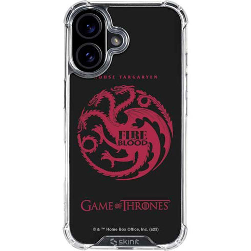 Game of Thrones: House Targaryen iPhone 16 Plus Clear Case