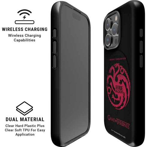 Game of Thrones: House Targaryen iPhone 16 Pro Magsafe Impact Case