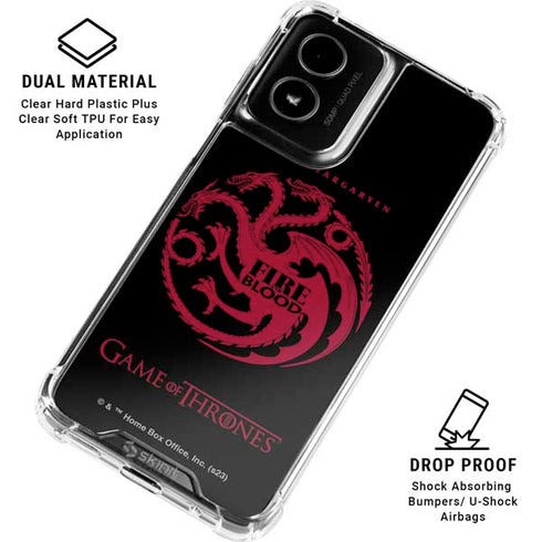 Game of Thrones: House Targaryen Moto G Power 5G (2024) Clear Case
