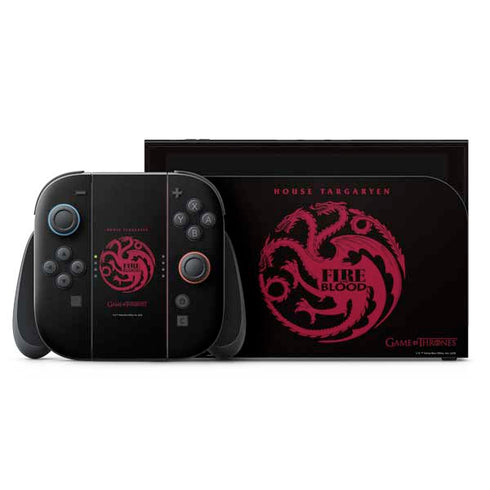 Game of Thrones: House Targaryen Nintendo Skins