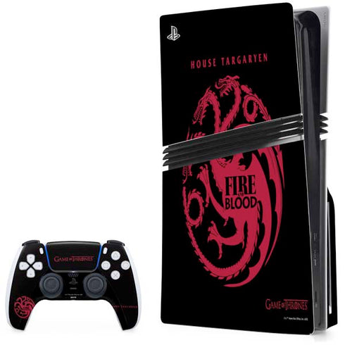 Game of Thrones: House Targaryen PS5 Pro Disk Bundle Skin