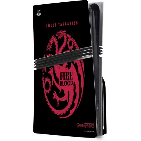 Game of Thrones: House Targaryen PS5 Pro Disk Console Skin