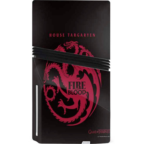 Game of Thrones: House Targaryen PS5 Pro Disk Console Skin