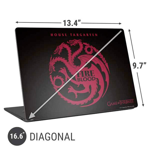 Game of Thrones: House Targaryen Universal Laptop 16.6in (13.4 x 9.7in) Skin