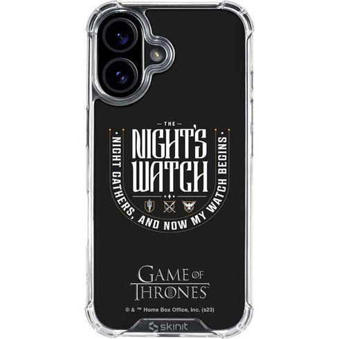Game of Thrones: The Nights Watch iPhone 16 Plus Clear Case
