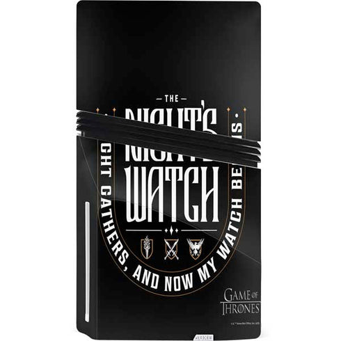 Game of Thrones: The Nights Watch PS5 Pro Disk Console Skin