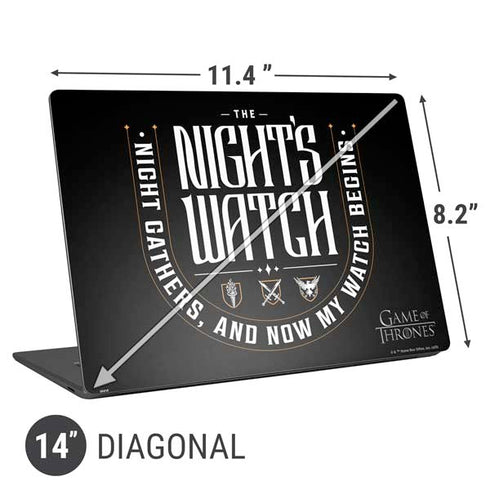 Game of Thrones: The Nights Watch Universal Laptop 14in (11.4 x 8.2in) Skin