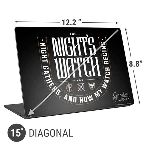 Game of Thrones: The Nights Watch Universal Laptop 15in (12.2 x 8.8in) Skin