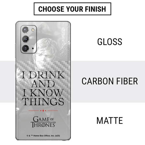 Game of Thrones: Tyrion Lannister Quote Galaxy Note20 5G Skin