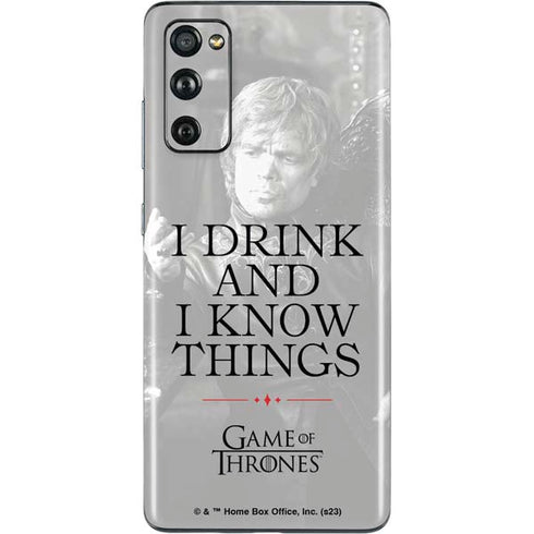 Game of Thrones: Tyrion Lannister Quote Galaxy S20 Fan Edition Skin