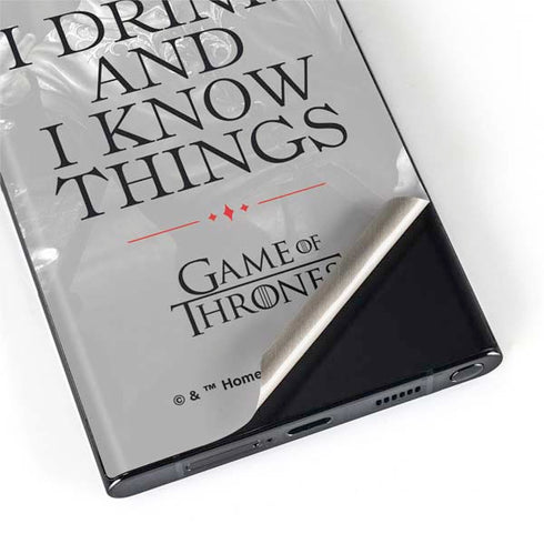 Game of Thrones: Tyrion Lannister Quote Galaxy S22 Ultra Skin