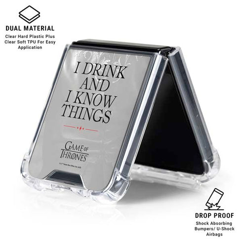 Game of Thrones: Tyrion Lannister Quote Galaxy Z Flip6 Clear Case